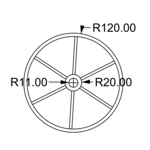 Wielen voor barbecue 240mm